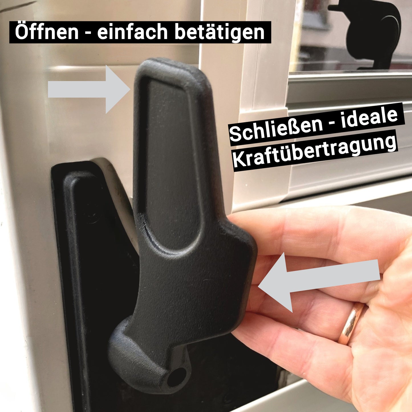 Ergonomischer Schiebetürgriff für Fiat Ducato – größer als Originalgriff – passend für EU-Version mit Schiebetür rechts – ideal für Wohnmobile und Camper – Linkslenker
