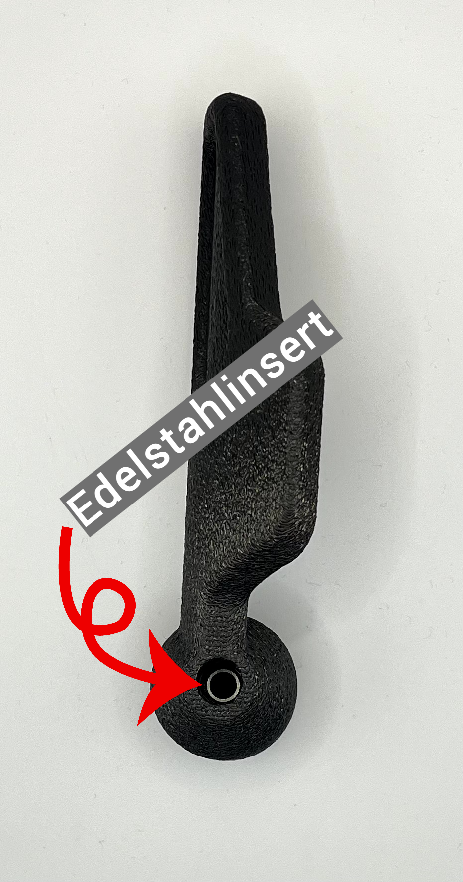 Schiebetürgriff Ducato innen Seitenansicht mit Edelstahlinsert