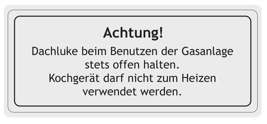 Wohnmobil Aufkleber Gasprüfung Gaskasten G 607